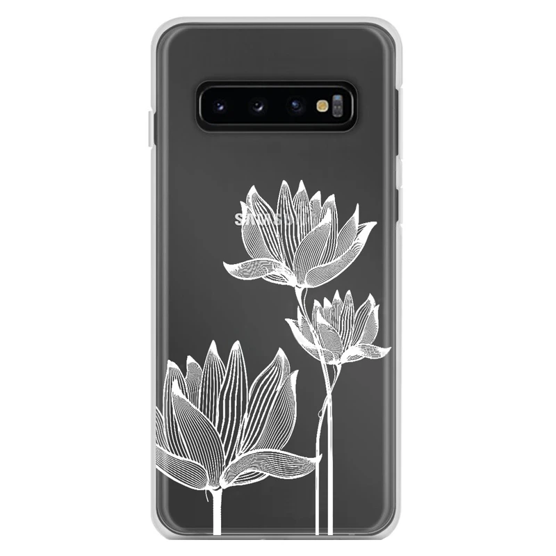 کاور مگافون طرح گل مدل C47-W مناسب برای گوشی موبایل سامسونگ Galaxy S10