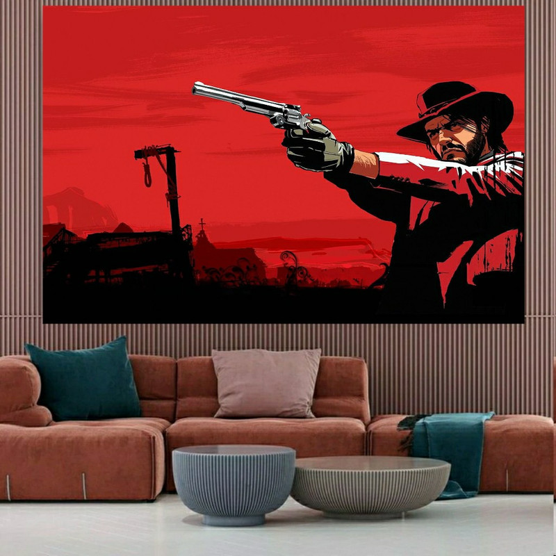 تابلو بوم طرح گیم ردد Red dead redemption 2 مدل SDB6968