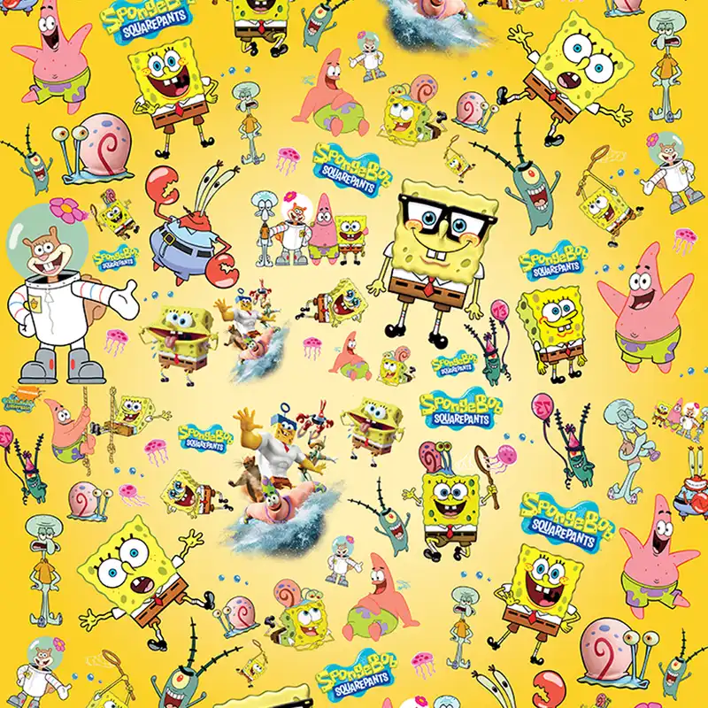 کاغذ کادو مدل باب اسفنجی کد 269 بسته 25 عددی