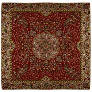 رومیزی ترمه نگین خاتم یزد طرح افشاری کد ZRSHK