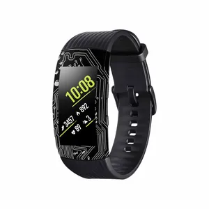 MAHOOT Black-Printed-Circuit-Board Cover Sticker for Samsung Galaxy Gear Fit 2 Pro Smartwatch