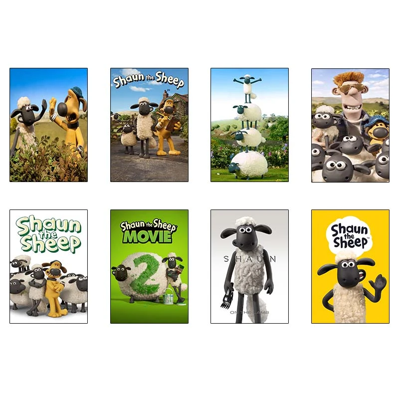 پوستر کارنيکا طرح بره ناقلا shuan the sheep کد 37665 مجموعه 8 عددی