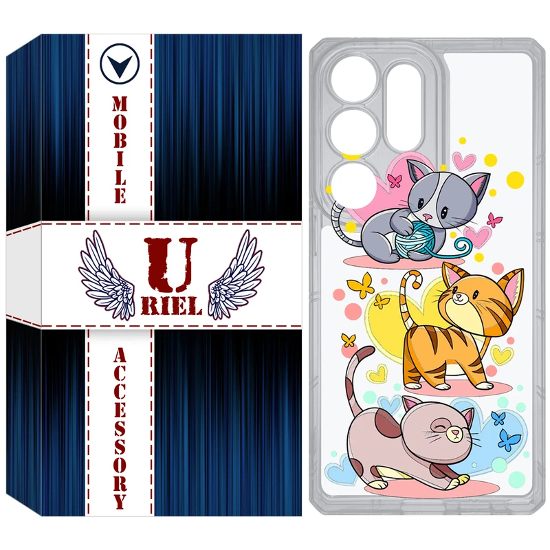 کاور یوریل مدل Clear کد 6 طرح گربه مناسب برای گوشی موبایل سامسونگ Galaxy S25 Ultra