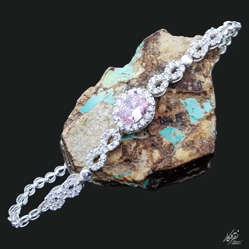 دستبند نقره زنانه مسعود جلالی نقره کار مدل 30682