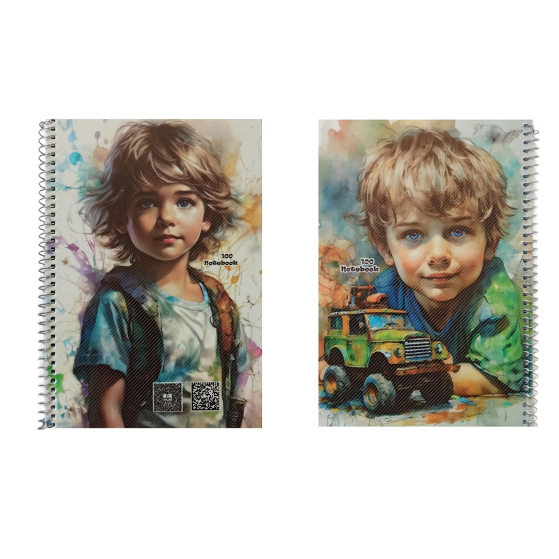 دفتر مشق 100 برگ مدل فانتزی مجموعه 4 عددی