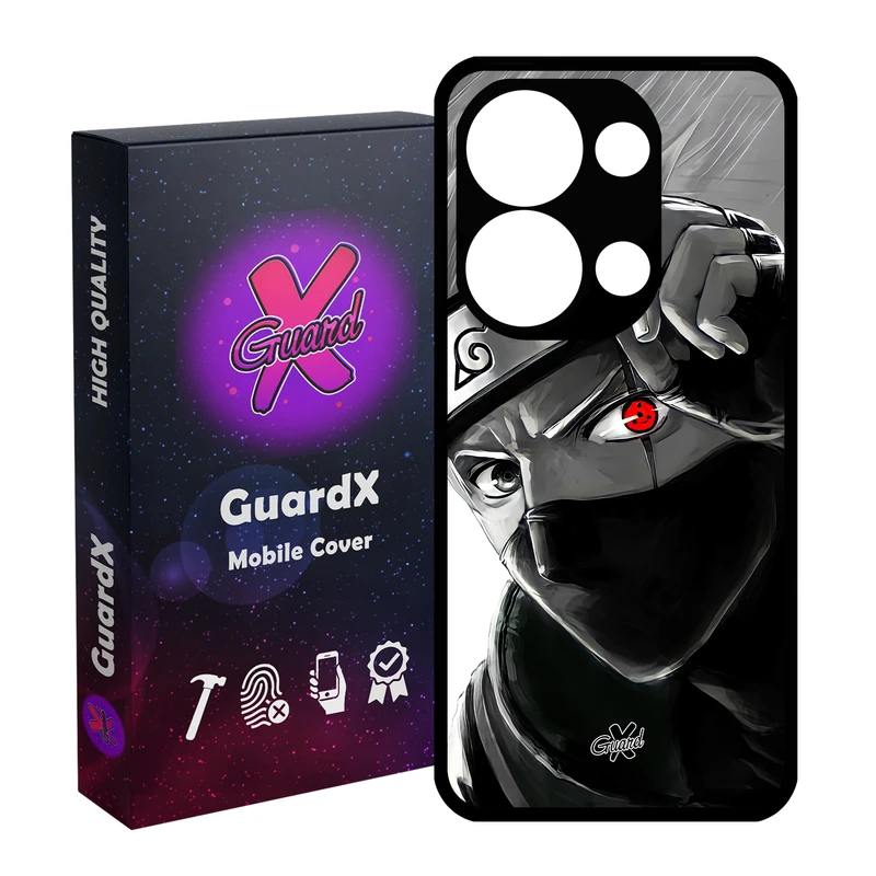 کاور گارد ایکس طرح Kakashi Anime مدل قاب Glass10588 مناسب برای گوشی موبایل شیائومی Poco X6 5G / Note 13 Pro 5G