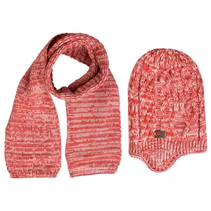 ست کلاه و شال گردن بافتنی بچگانه مدل SF-0020