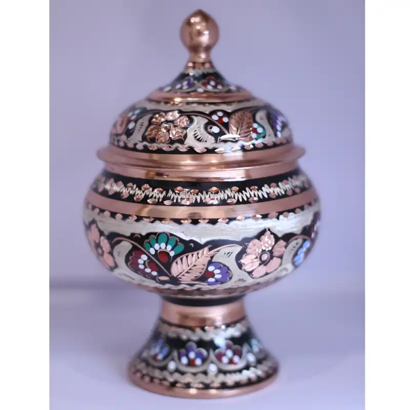 ست 4 تکه شربت خوری میناکاری مدل دو  نفره کد 085