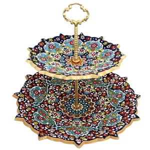 شیرینی خوری میناکاری مدل دوطبقه کد 2030