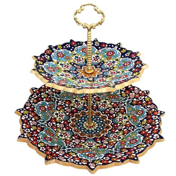 شیرینی خوری میناکاری مدل دوطبقه کد 2030