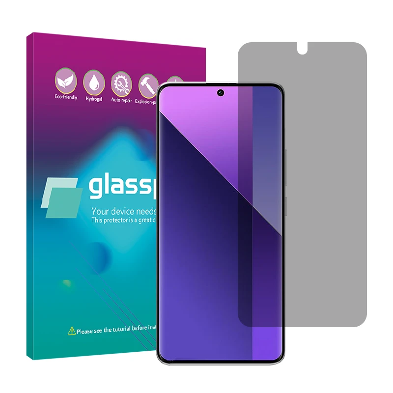 محافظ صفحه نمایش حریم شخصی گلس پرو مدل Resistant مناسب برای گوشی موبایل شیائومی Redmi Note 13 Pro Plus