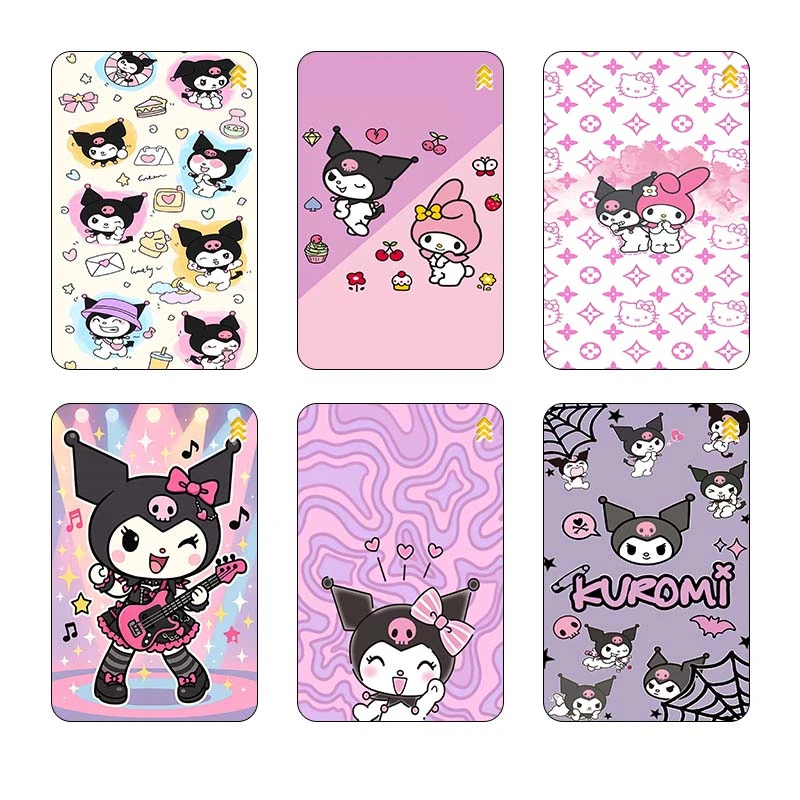 استیکر کارت مدل سام نگار طرح مای ملودی و کورومی My Melody & Kuromi کد SP1642 مجموعه 6 عددی