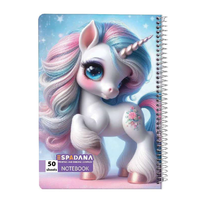 دفتر مشق 50 برگ اسپادانا مدل کیوت کد 5061359 مجموعه 4 عددی