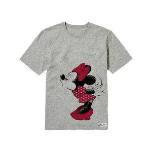تی شرت آستین کوتاه دخترانه مدل مینی موس کد PK04 رنگ طوسی