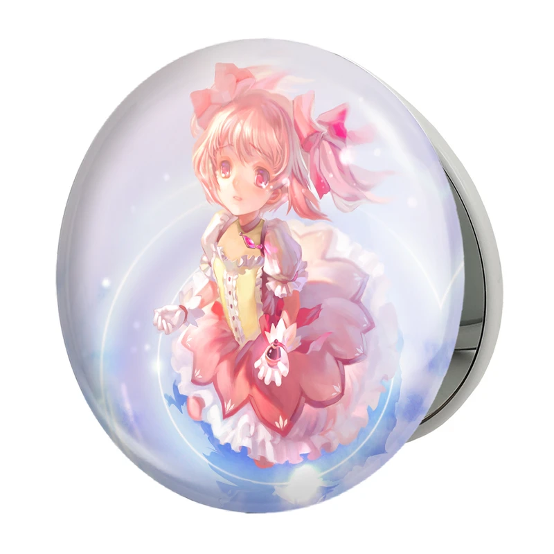 آینه جیبی خندالو طرح مادوکا کانام انیمه مادوکا مجیکا Madoka Magica مدل تاشو کد 18377 