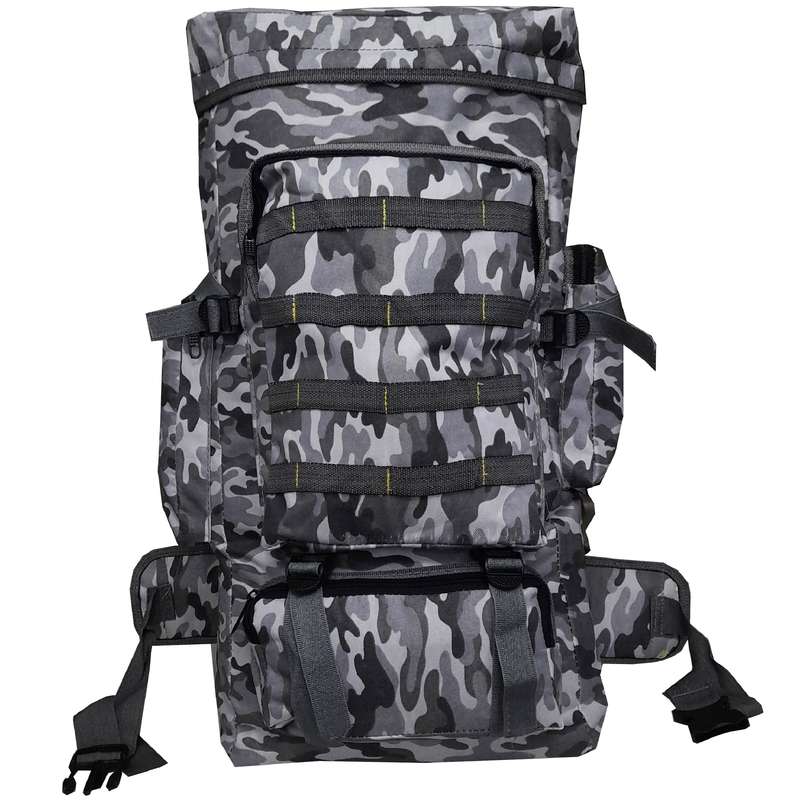 کوله پشتی کوهنوردی 60 لیتری طرح ارتشی کد GRY