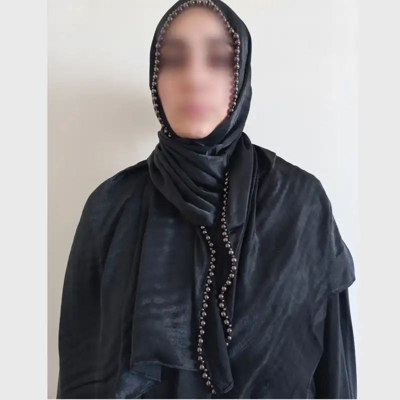 شال زنانه مدل مجلسی سنگ دوزی شده ساتن پتینه