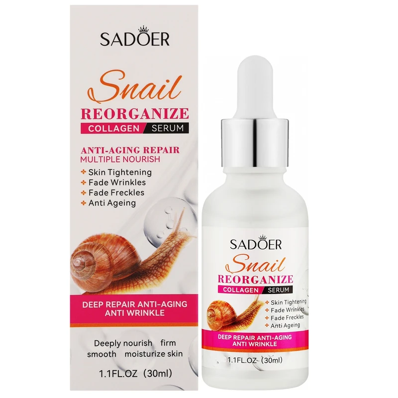 سرم ضد چروک سادور مدل کلاژن حلزون حجم 30 میلی لیتر