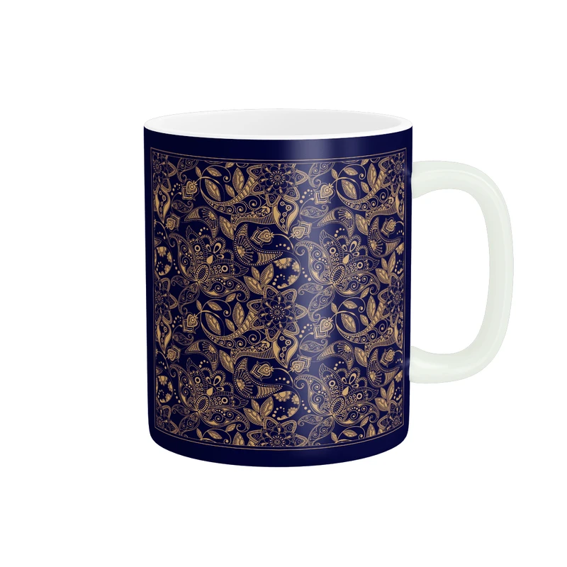 ماگ پاد آفرین طرح گلدار تزئینی مدل کلاسیک کد MD-O23