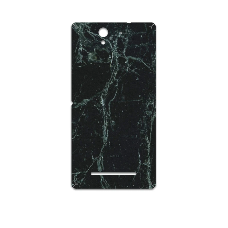 برچسب پوششی ماهوت مدل Graphite-Green-Marble مناسب برای گوشی موبایل سونی Xperia C3 Dual
