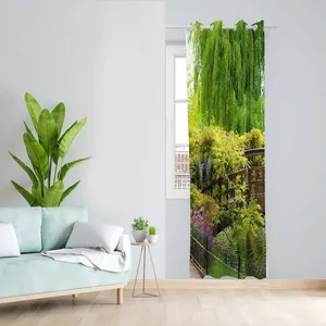 پرده طرح منظره مدل مخمل پانچی کد 4974 z سایز 140x200 سانتی متر