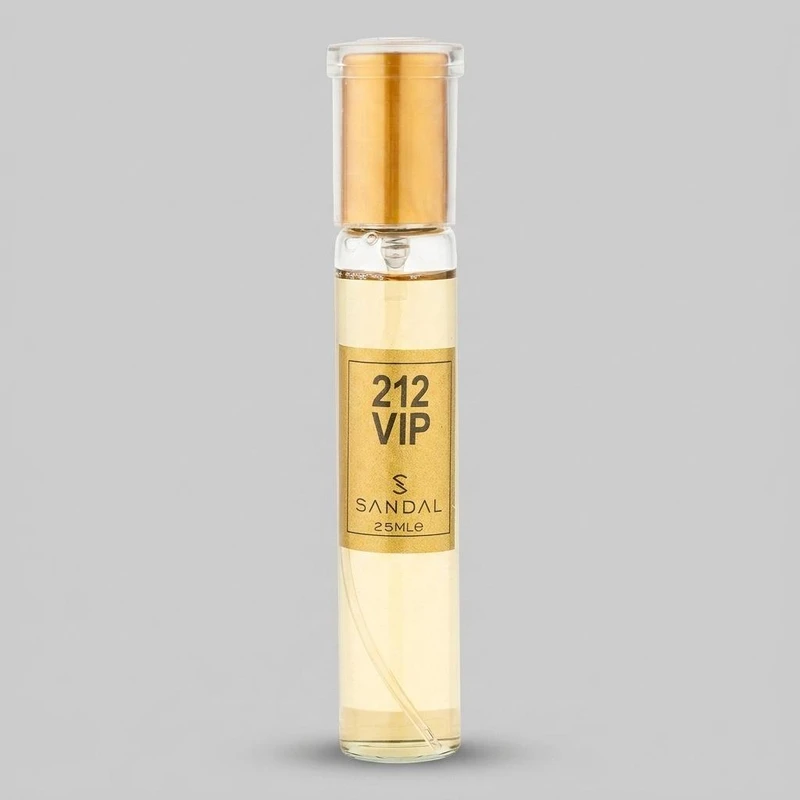 عطر جیبی زنانه صندل مدل 212 VIP WOMEN با رایحه شیرین و گرم حجم 25 میلی‌لیتر