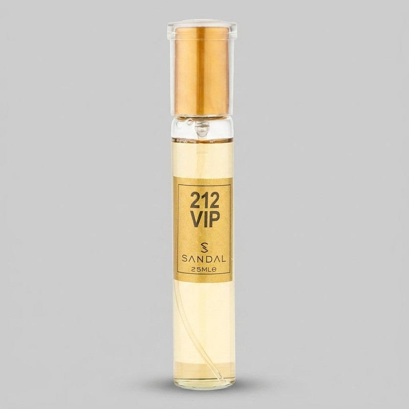 عطر جیبی زنانه صندل مدل 212 VIP WOMEN با رایحه شیرین و گرم حجم 25 میلی‌لیتر