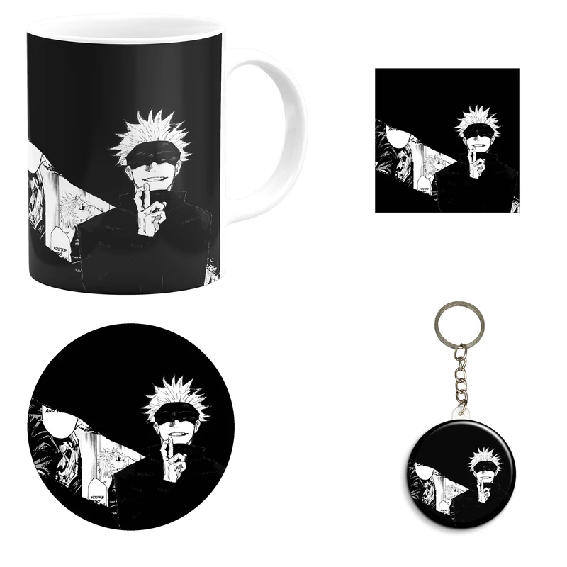 ست هدیه ماگ مدل انیمه جوجوتسو طرح jujutsu kaisen کد A1 م