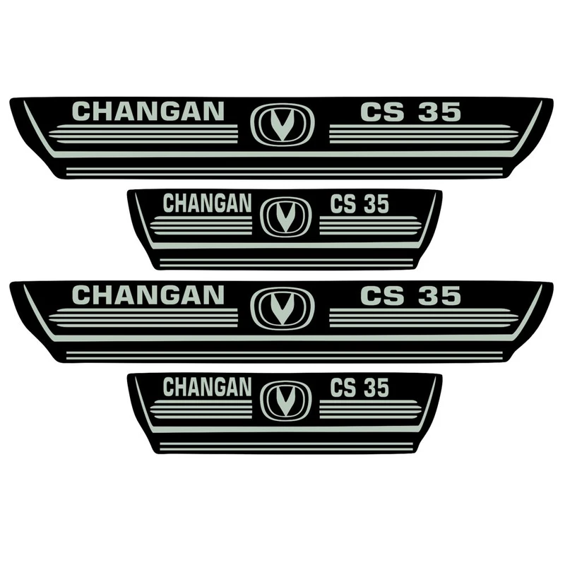 برچسب بدنه خودرو اسپرت غدیر مدل CH NO YA59 A51مناسب برای چانگان CS35 بسته 4 عددی