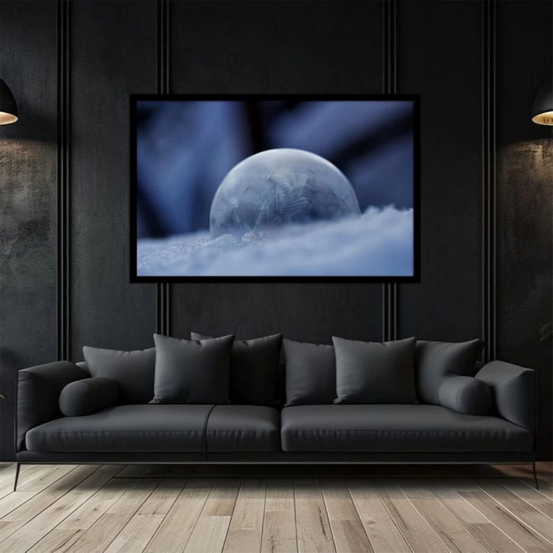 تابلو بکلیت طرح هنری و فانتزی حباب یخی مدل B-bu5091