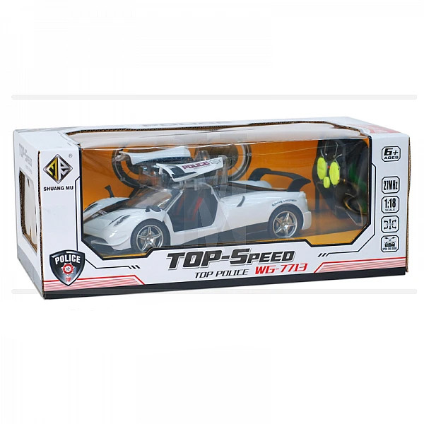 ماشین بازی کنترلی مدل پاگانی درب خفاشی طرح پلیس سرعت کد K10/565