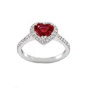  انگشتر نقره زنانه قیراط طرح قلب کد GH4235