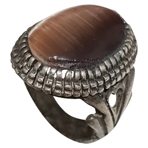 انگشتر نقره مردانه مدل چشم ببر سلطنتی CBS213220