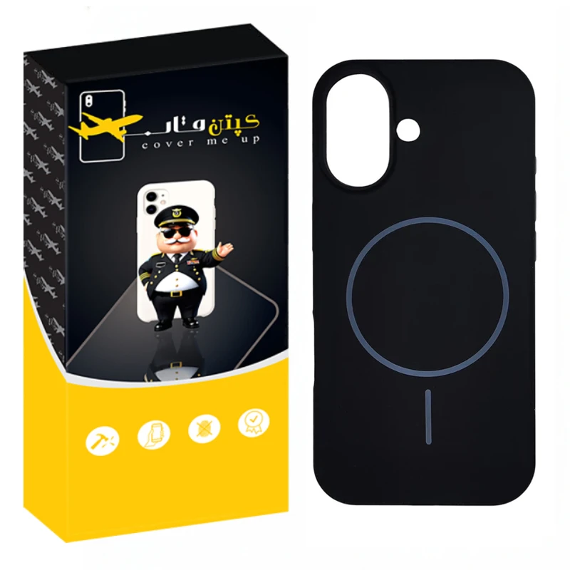 کاور کپتن قاب مدل سیلیکونی پاک کنی مگ سیف دار مناسب برای گوشی موبایل اپل iPhone 17