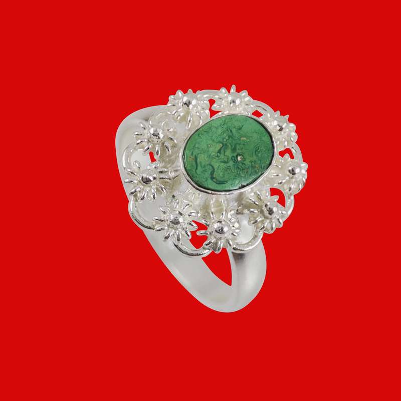 انگشتر نقره زنانه مدل فیروزه نیشابور کد NG5039