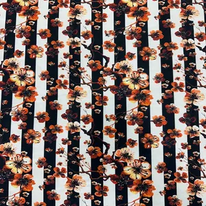 پارچه لباس عرض 1.5 متر مدل کرپ حریر رنگ نارنجی