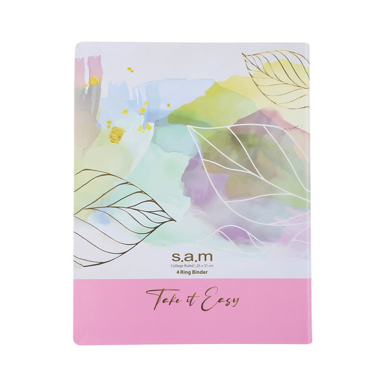 دفتر کلاسوری 80 برگ سم طرح Take it Easy