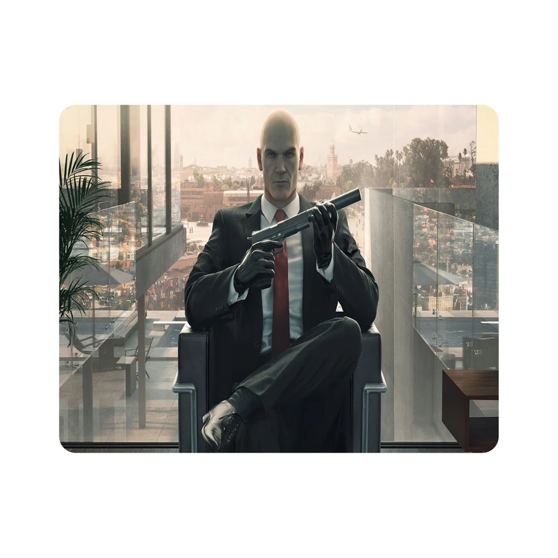 ماوس پد اطلس آبی طرح بازی هیتمن  مدل T6237