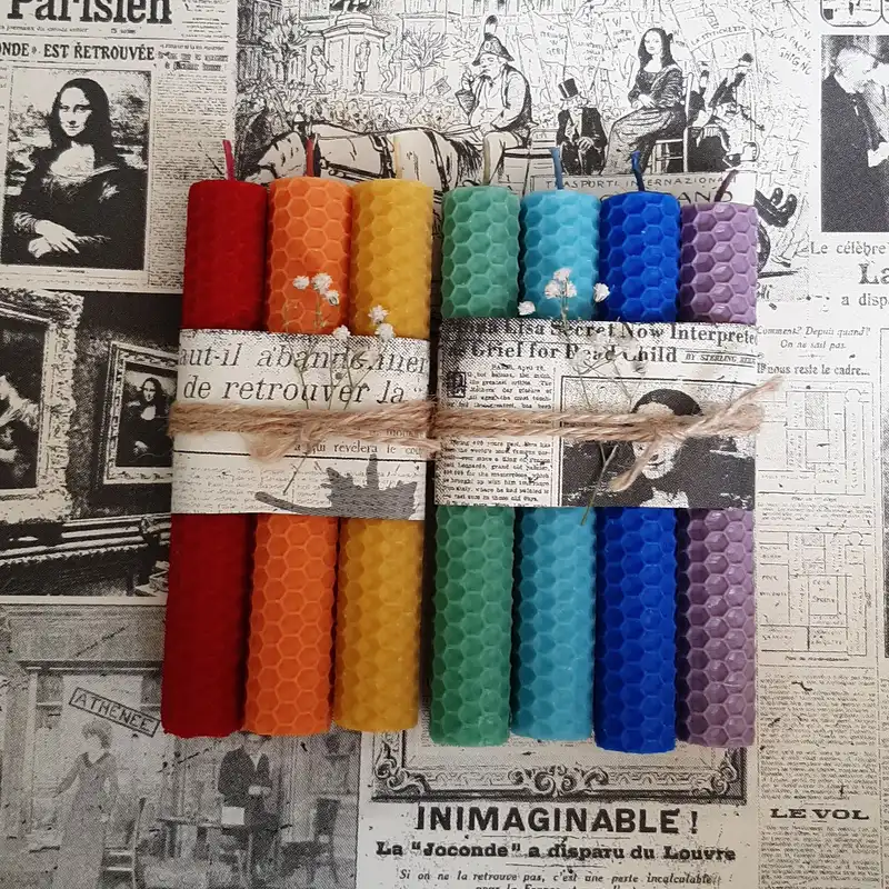 شمع موم عسل مدل بیزوکس مجموعه 7عددی