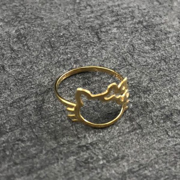 انگشتر طلا 18 عیار دخترانه دوست خوب مدل dk321 انگشتر طلا 18 عیار دخترانه دوست خوب مدل dk321