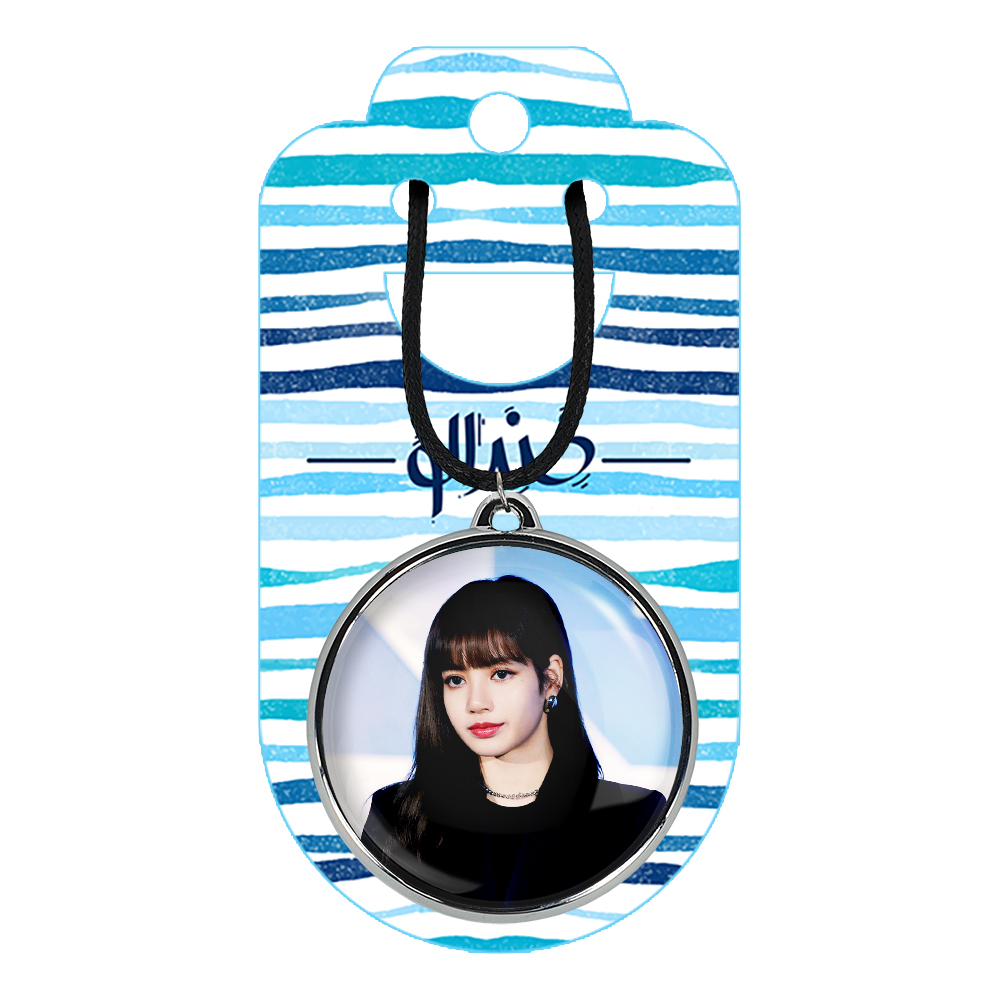 گردنبند خندالو مدل لیسا بلک پینک کد 1422914232