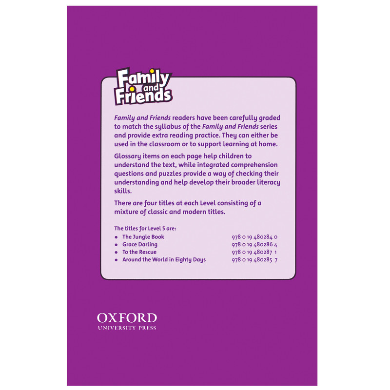 کتاب Family And Friends 5 Around The World In Eighty Days اثر Jules Verne انتشارات Oxford