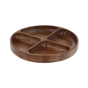 اردو خوری چوبی مدل گرد چهارخونه کد B2124