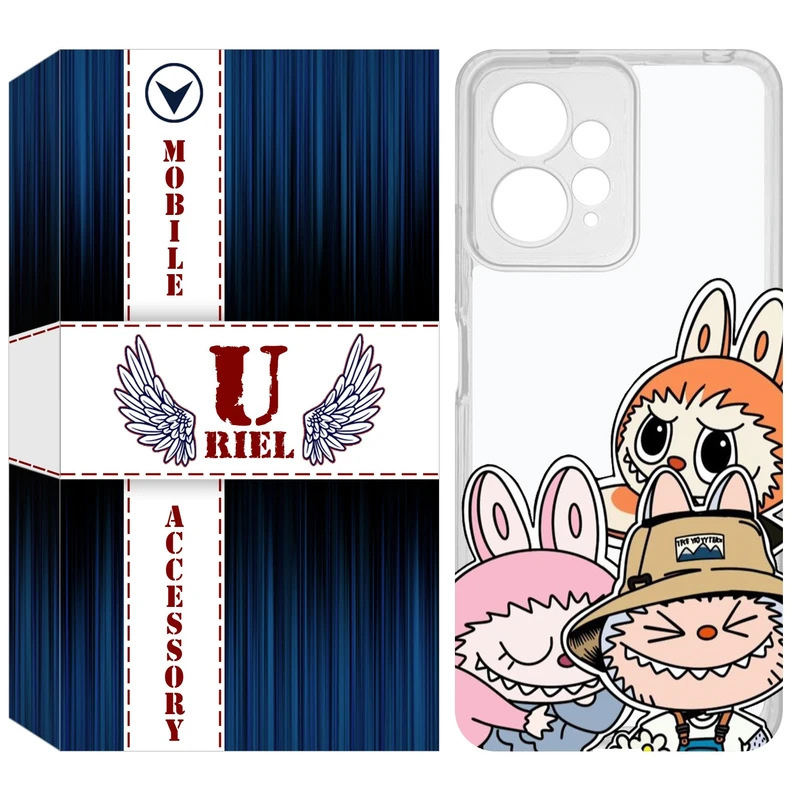 کاور یوریل مدل Clear کد 145 طرح لبوبو مناسب برای گوشی موبایل شیائومی Redmi Note 12 4G