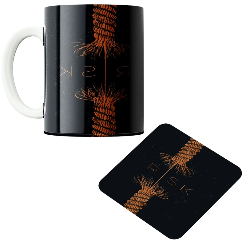 ماگ پادآفرین مدل طناب کد 495 به همراه زیر لیوانی 