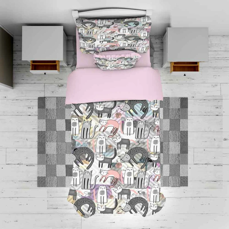 سرویس روتختی مدل کارتونی TXY802 تک نفره 5 تکه