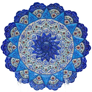 بشقاب میناکاری مدل برجسته طرح اسلیمی کد 1320