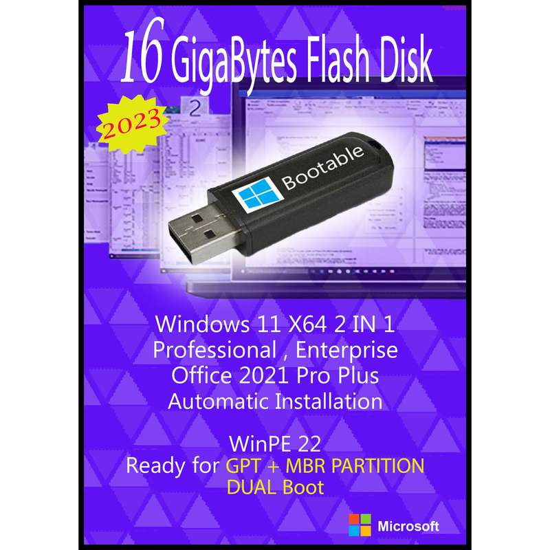 سیستم عامل Windows 11 Pro. Ent. X64 - Office 2021 Pro Plus نشر مایکروسافت