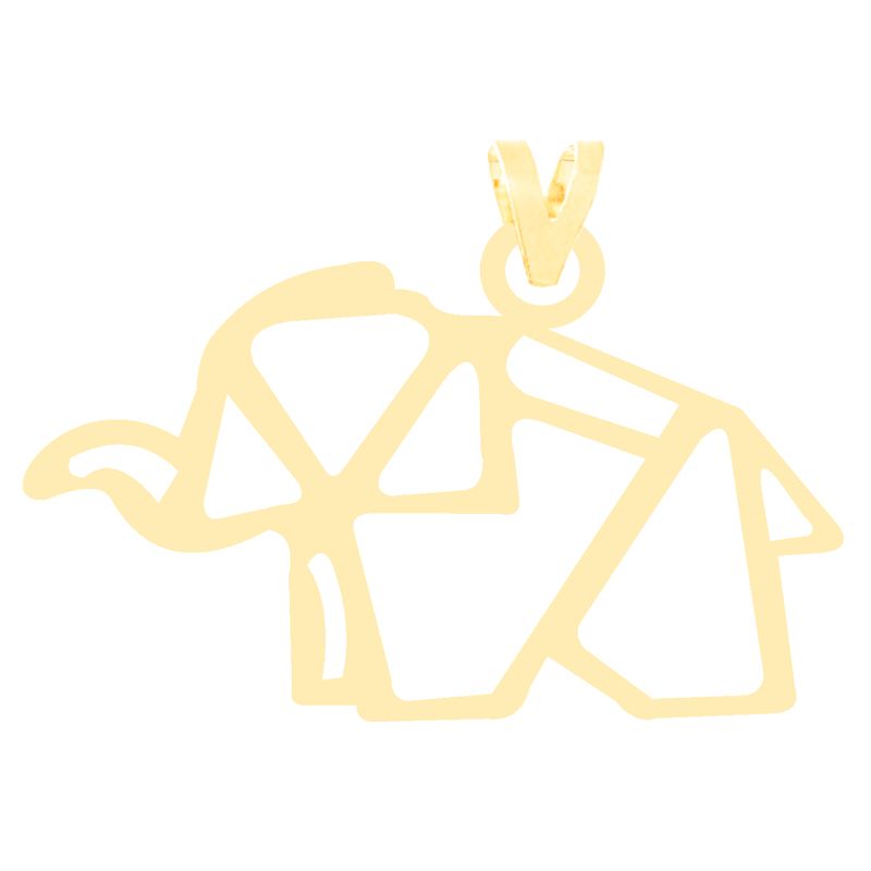 آویز گردنبند طلا 18 عیار زنانه کرابو طرح فیل مدل Kr3275 -  - 1