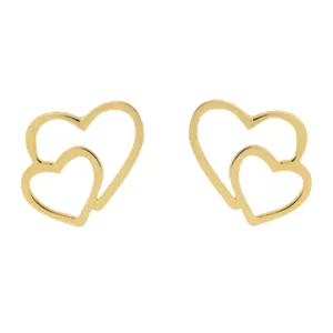 گوشواره طلا 18 عیار زنانه عدنان مدل قلب er2